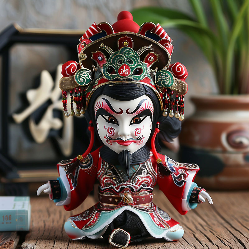 川劇變臉娃娃劇院旅游紀念品彩色戲曲人物玩偶