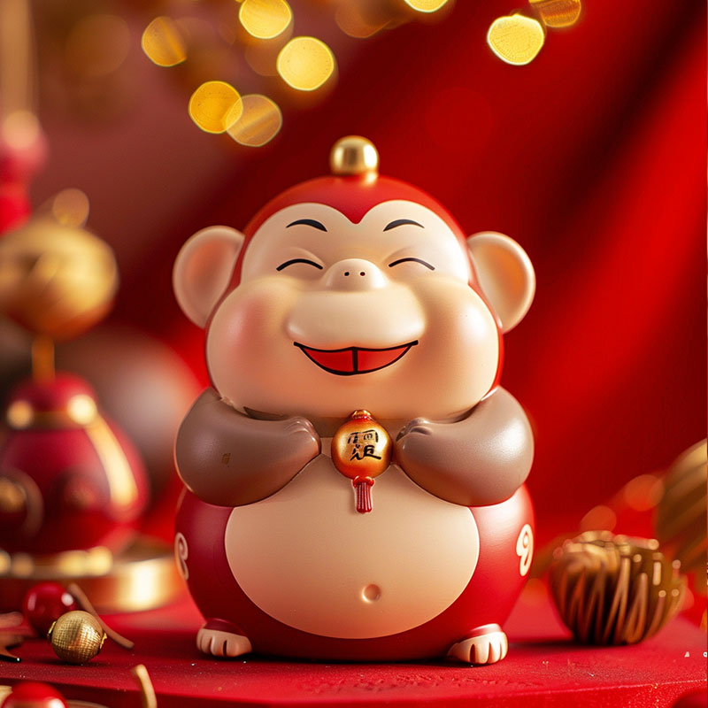 【十二生肖】慢回彈胖小猴送人生日禮物捏捏樂解壓塑料硅膠玩具