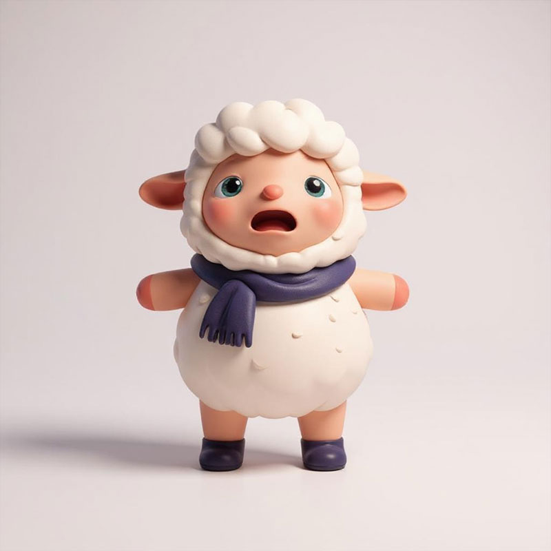 定制網(wǎng)紅玩具盲盒小羊公仔PVC玩偶文創(chuàng)潮玩擺件開(kāi)模注塑工廠(chǎng)